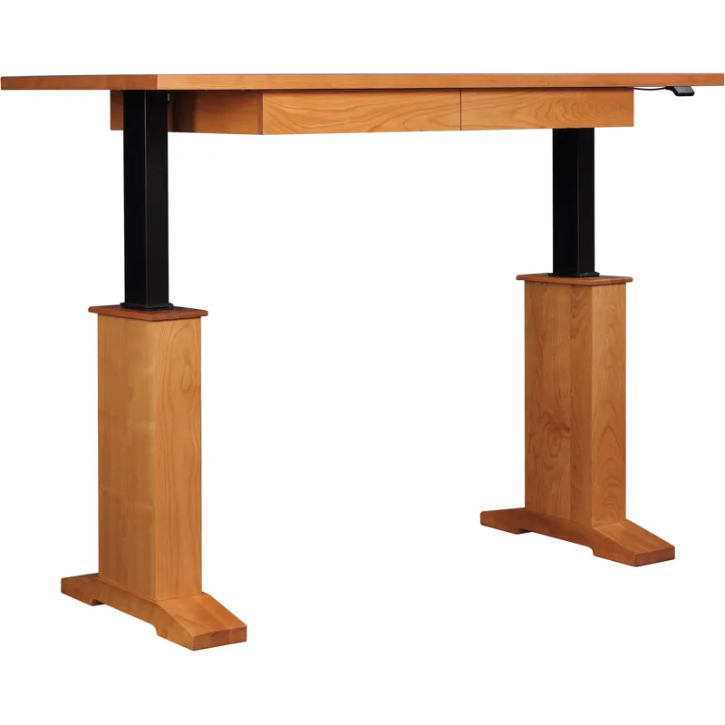 Harvey Ellis Hi-Lo Standing Desk, No Inlay Cherry
