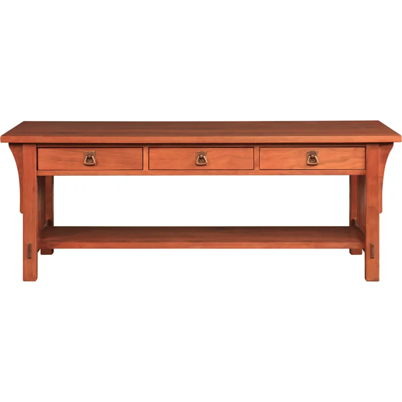 Mission Three-Drawer Cocktail Table Cherry