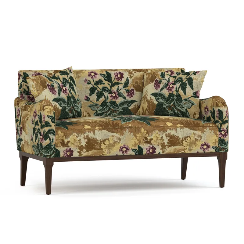 Hudson Valley 55-Inch Settee Walnut