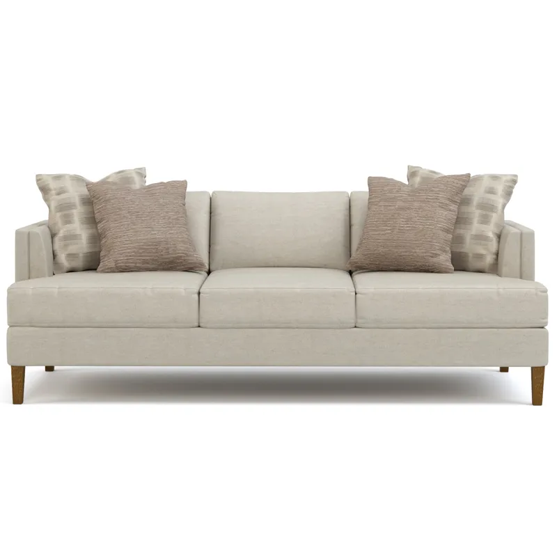 Surrey Hills Three-Seat Tuxedo-Arm Sofa Oak
