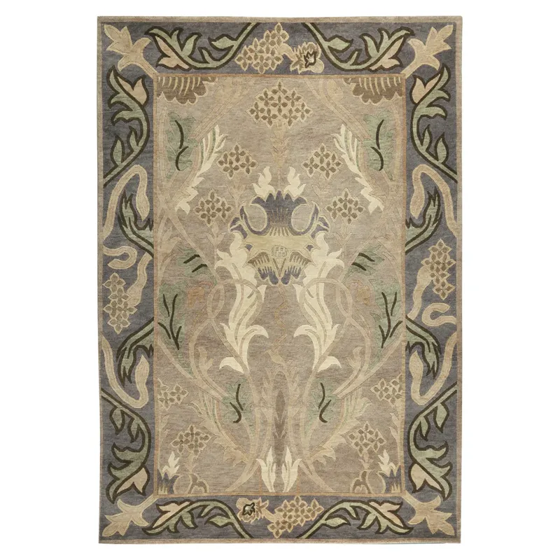 Designer Rugs English Garden Rug Silver 4' X 6'