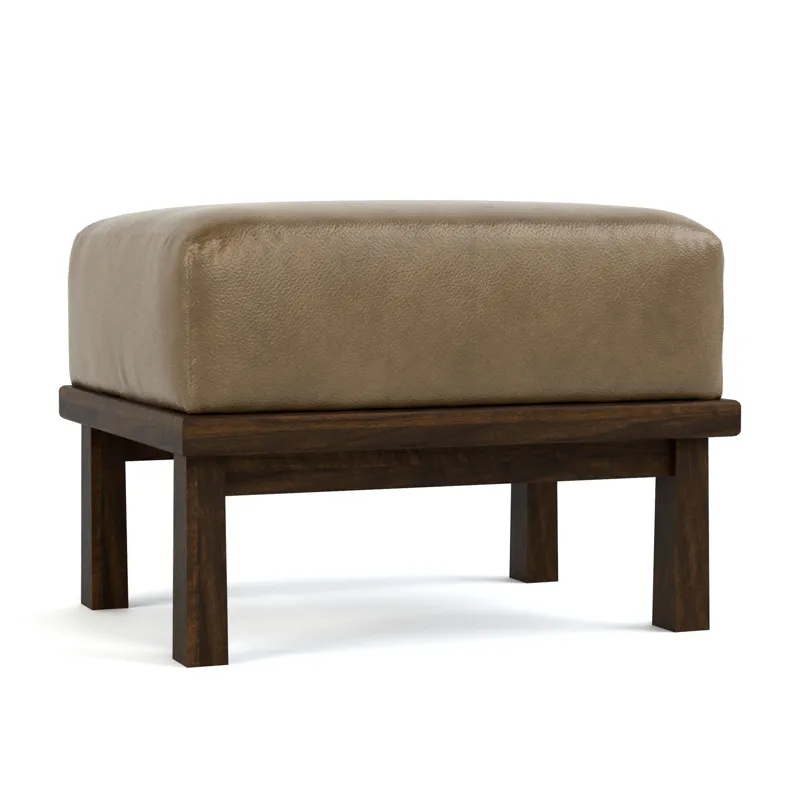 Hudson Valley Wood-Frame Ottoman