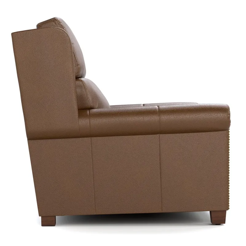 Woodlands Small Roll Arm Motion Loveseat With Nails