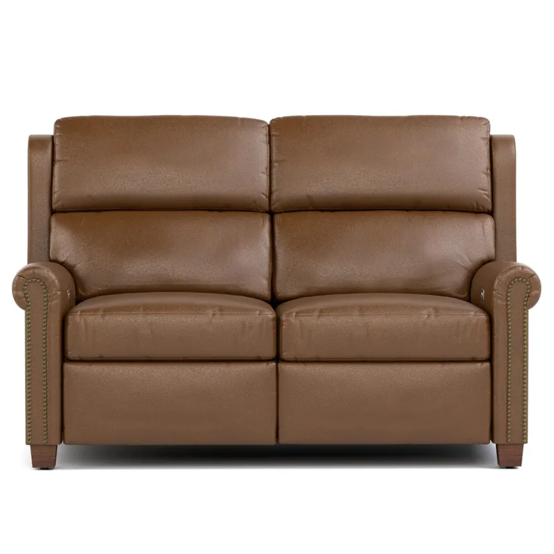 Woodlands Small Roll Arm Motion Loveseat With Nails