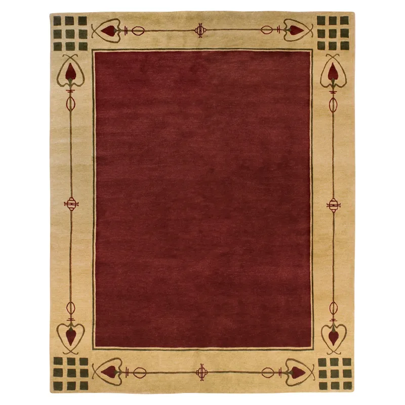 Stickley Designer Rugs Highland Park Rug Red 2' 6" X 4'