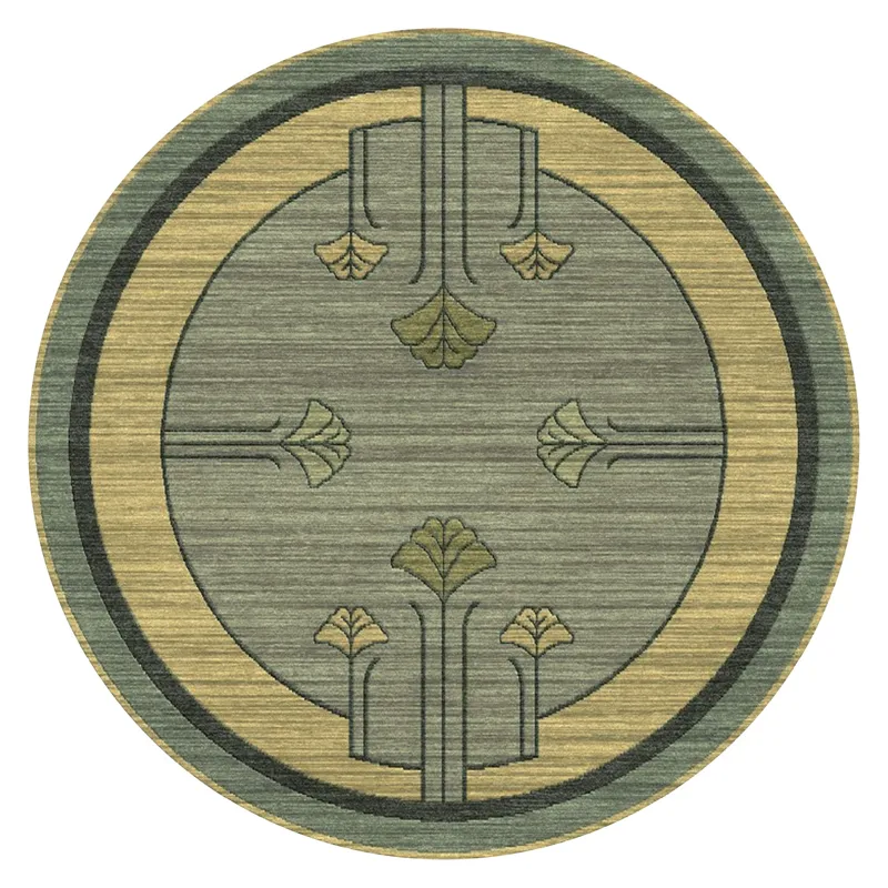 STICKLEY Art Ginkgo Rug 6\' X 6\'