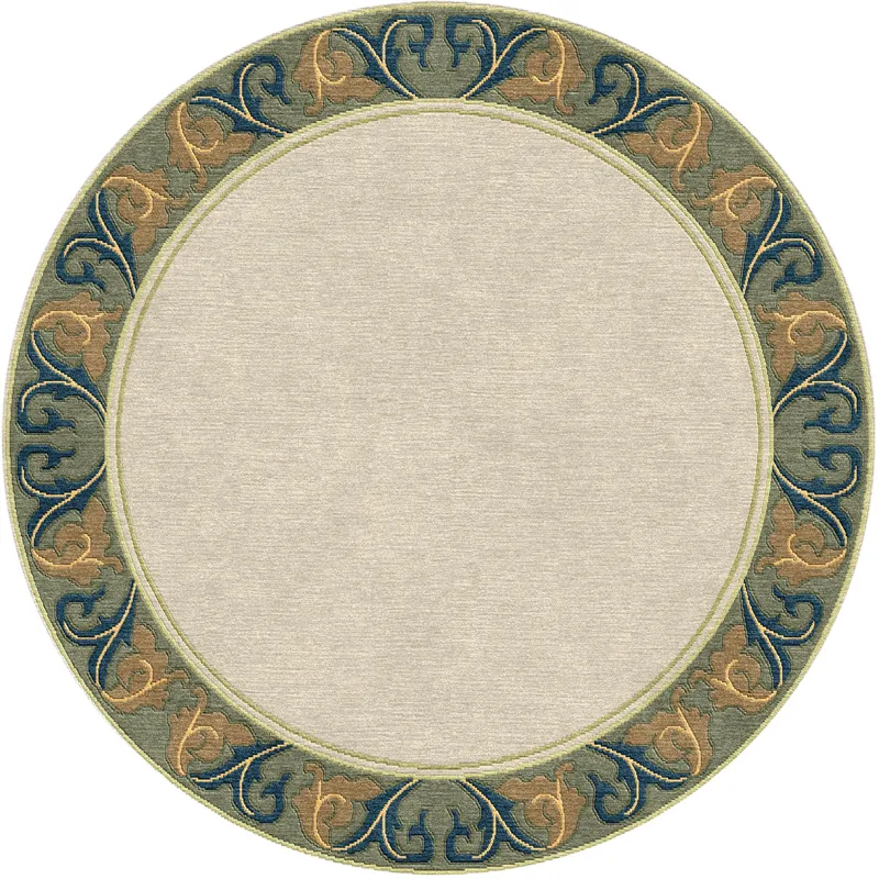 Stickley Designer Rugs Voysey Border Rug 8' X 8' Round