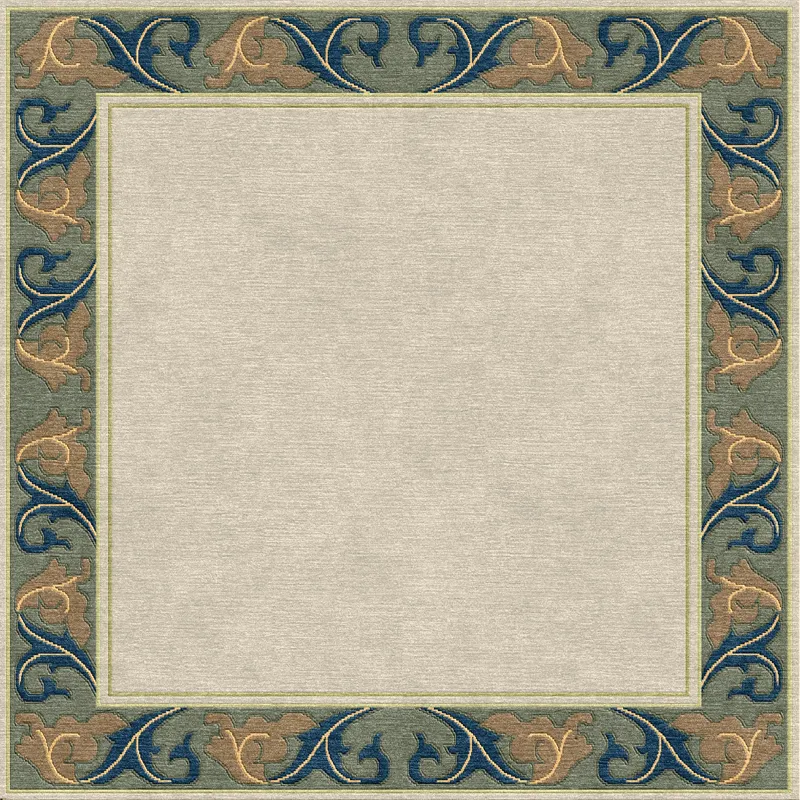 Stickley Designer Rugs Voysey Border Rug 10' X 10' Square
