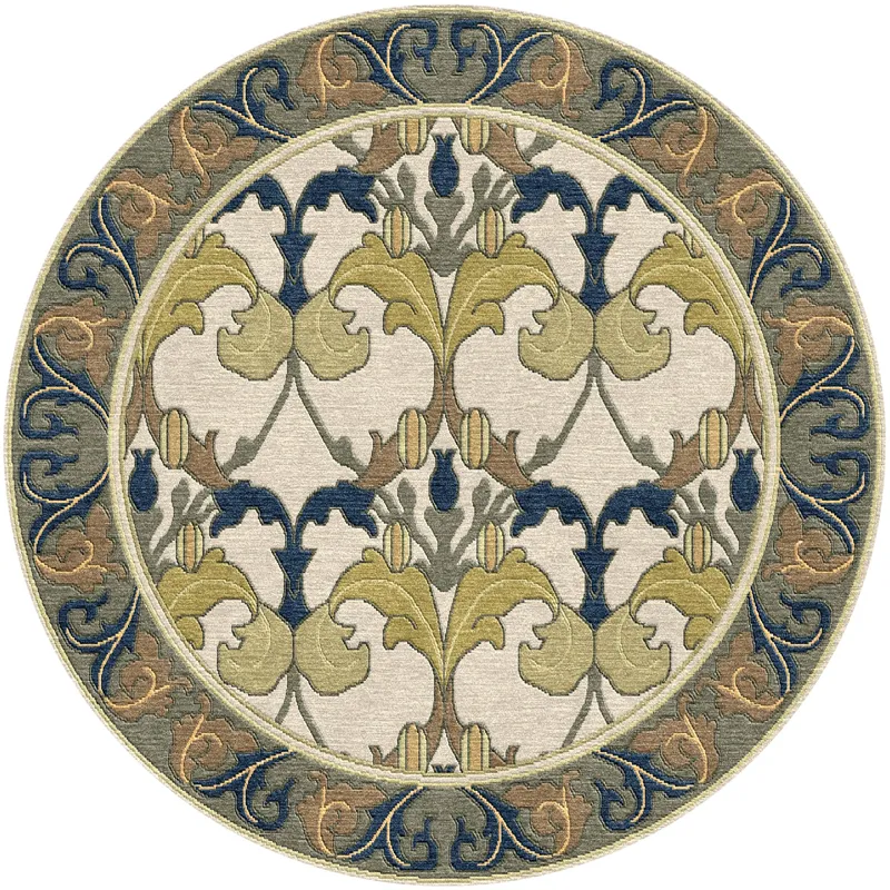 Stickley Designer Rugs Voysey Botanical Rug 8' X 8' Round