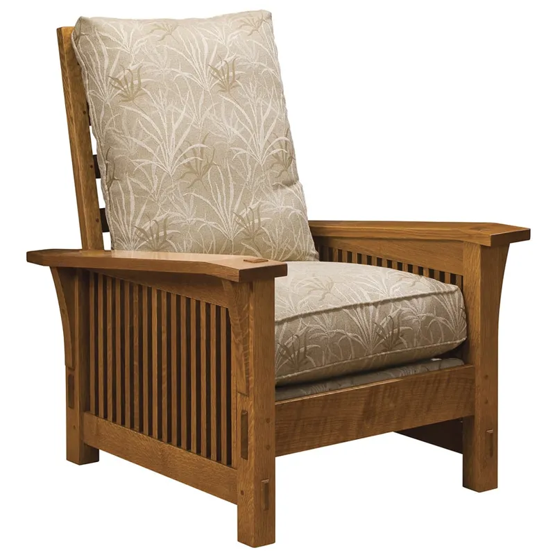 Mission Spindle Morris Chair With Loose Cushion Oak