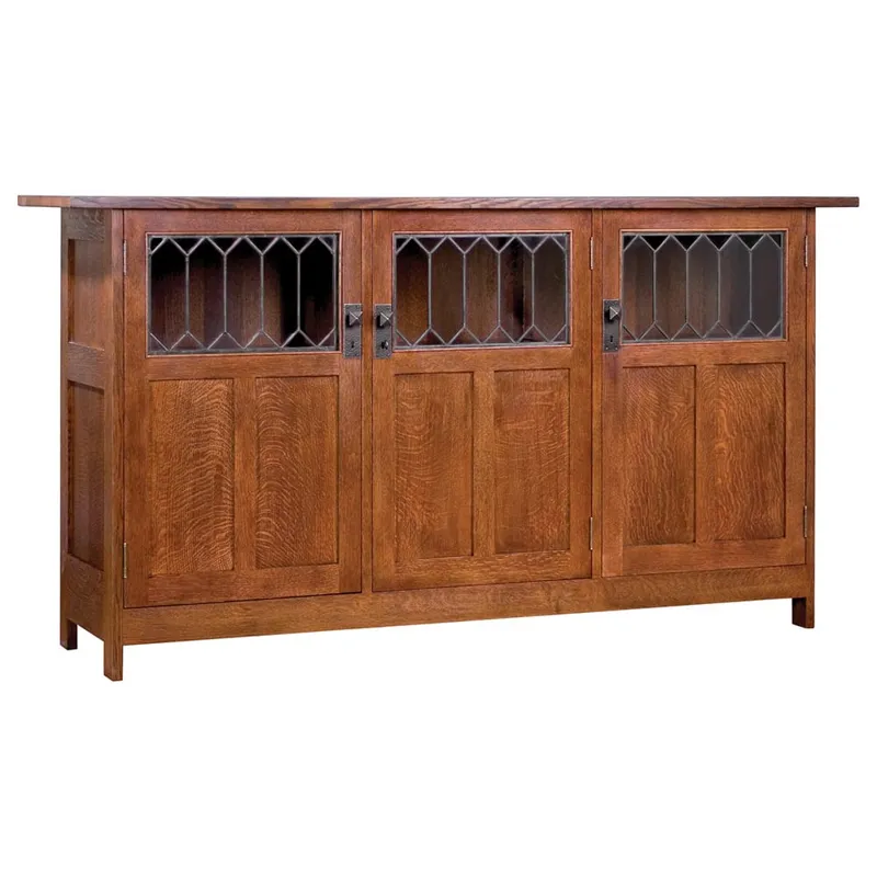 Mission Three-Door Display Buffet Oak