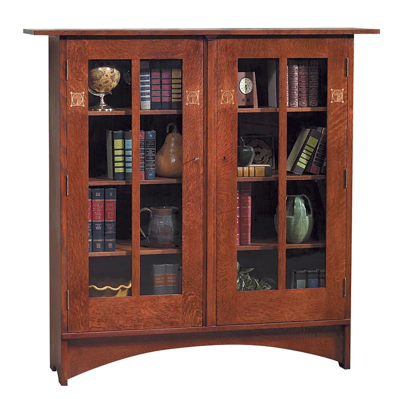 Harvey Ellis Bookcase With Inlay Oak