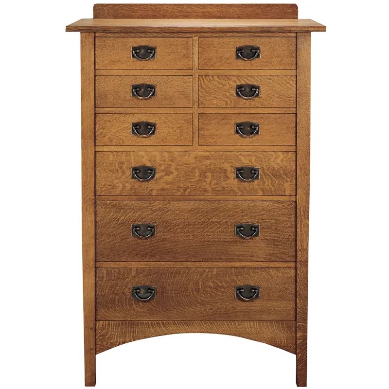 Harvey Ellis Nine-Drawer Chest Oak