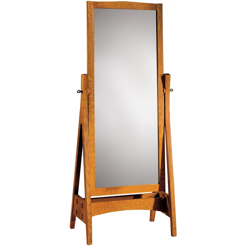 Mission Cheval Mirror Oak