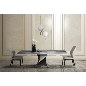 Twist Ractangular Dining Table w/Boat Shape Top