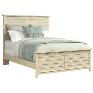 DRIFTWOOD PARK-PANEL BED IN VANILLA OAK - QUEEN