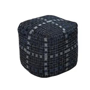 Chelsea Square - Denim Pouf
