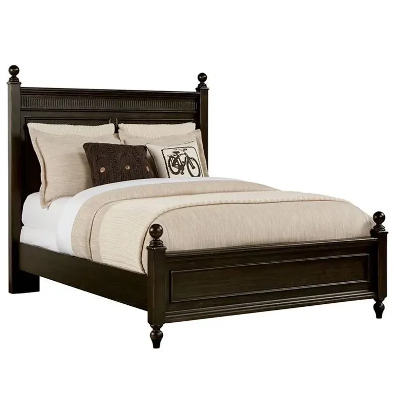 SMILING HILL - PANEL BED IN LICORICE - FULL