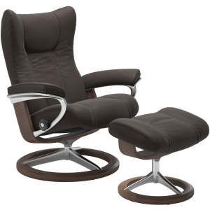 Wing (S) Signature Base Recliner with Ottoman