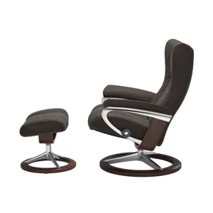 Wing (L) Signature Base Recliner with Ottoman