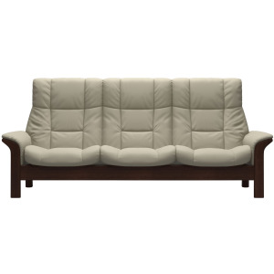 Buckingham High Back 3 Seat Sofa - Paloma Light Grey w/Brown