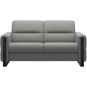 Fiona Steel 2 Seater - Paloma Silver Grey w/Matte Black