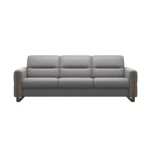 Fiona Wood 3 Seater - Paloma Silver Grey w/Smoked Oak