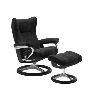 Wing (L) Signature Base Recliner with Ottoman