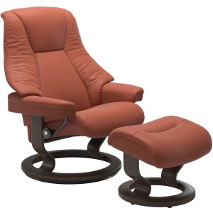 Live Large Classic Chair with Footstool - Henna & Wenge