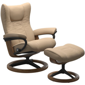 Wing (S) Signature Base Recliner with Ottoman