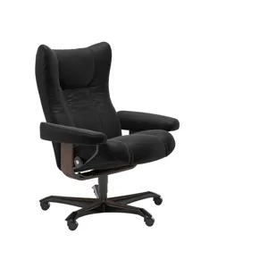 Wing (M) Office Chair - Paloma Black w/Walnut