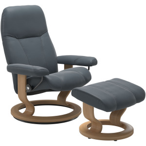 Consul (L) Classic Base Recliner with Ottoman