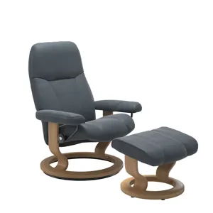 Consul (L) Classic Base Recliner with Ottoman