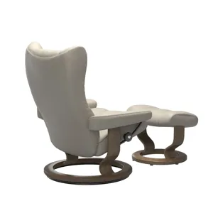 Wing (L) Classic Base Recliner with Ottoman