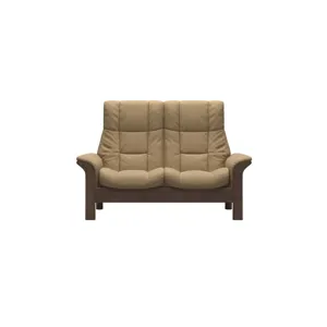 Windsor (M) 2 Seater High Back - Paloma Sand w/Walnut