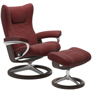 Wing (L) Signature Base Recliner with Ottoman
