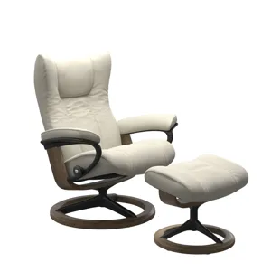 Wing (L) Signature Base Recliner with Ottoman