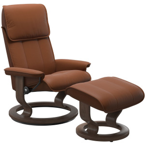 Admiral (M) Classic Base Recliner with Ottoman