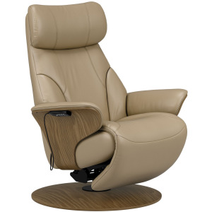 Adam Power Disc Base - Paloma Mushroom w/Smoked Oak