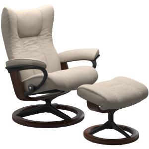Wing (S) Signature Base Recliner with Ottoman