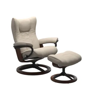 Wing (S) Signature Base Recliner with Ottoman