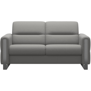 Fiona Steel 2 Seater - Paloma Silver Grey w/Polished
