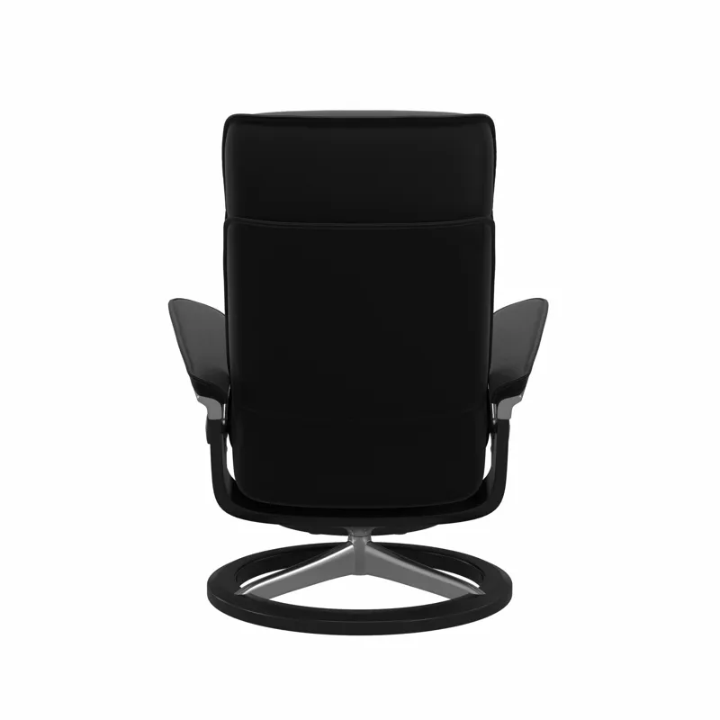 Admiral (L) Signature Chair with Footstool - Paloma Black w/Black