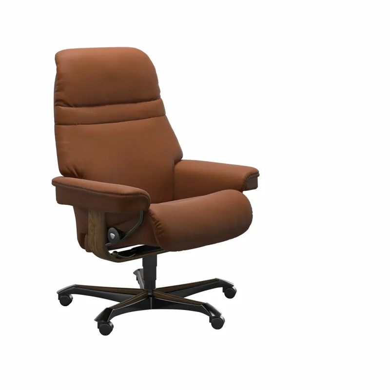 Sunrise Home Office Chair - Paloma New Cognac w/Teak