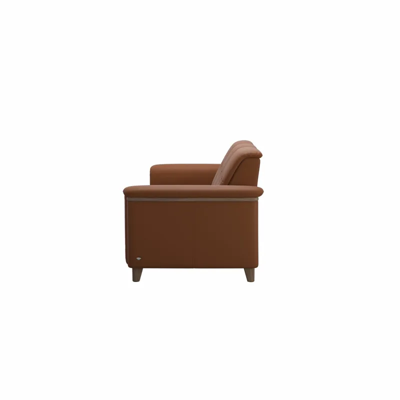 Flora Wood 3 Seater - Paloma New Cognac w/Walnut