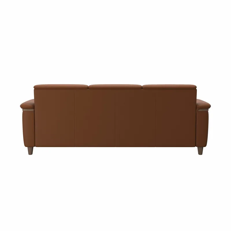 Flora Wood 3 Seater - Paloma New Cognac w/Walnut