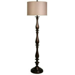 Charlton Bronze Floor Lamp w/Drum Shade