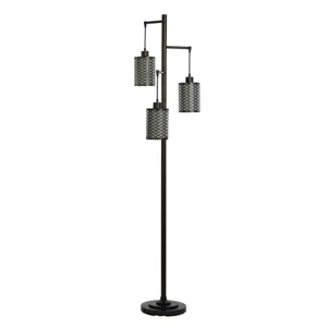 Rubbed Bronze Three Head Floor Lamp