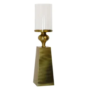 6'' GOLD GLASS CANDLE HOLDER