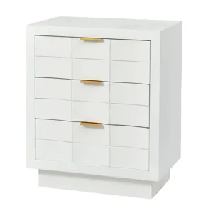 White 3 Drawer Wooden Table